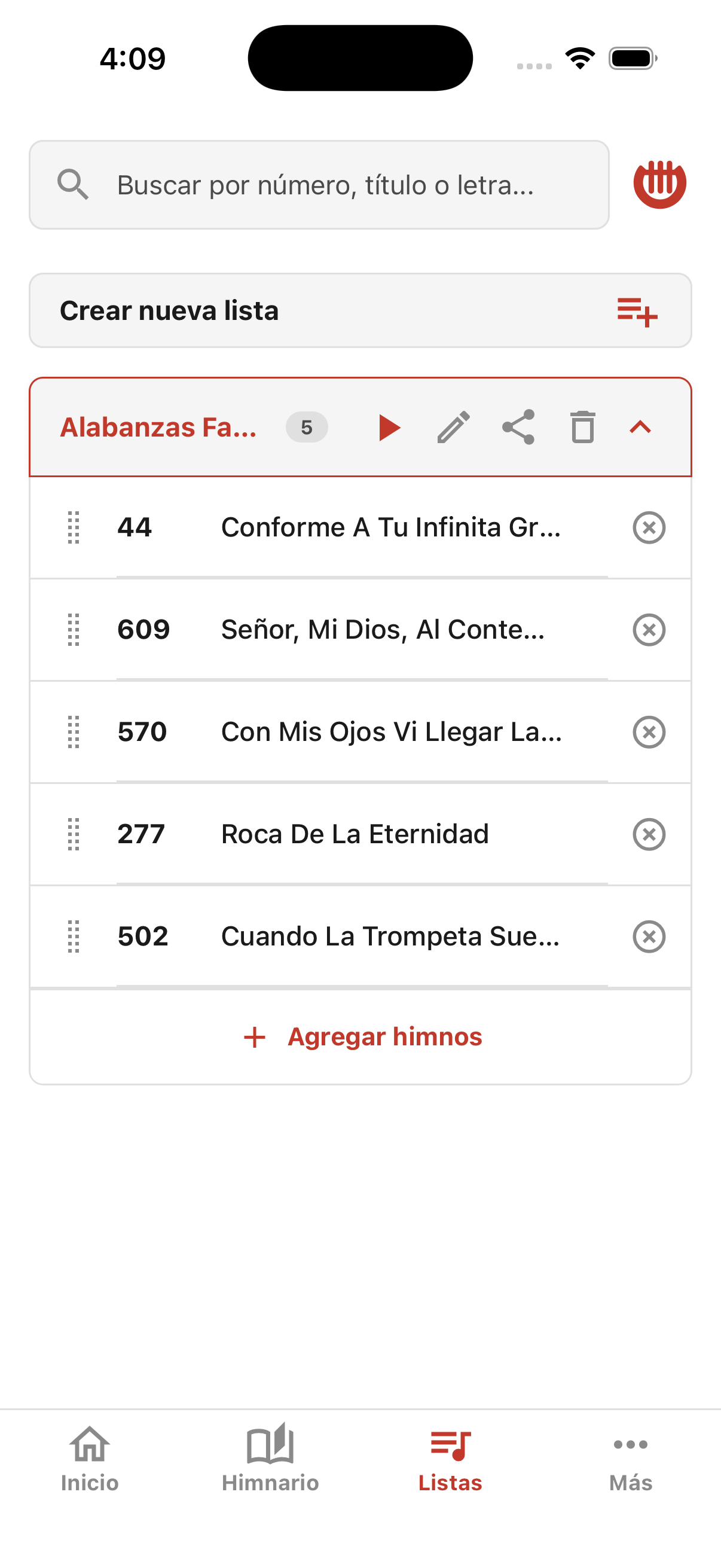 Listas de Alabanzas Personalizadas - La Lira